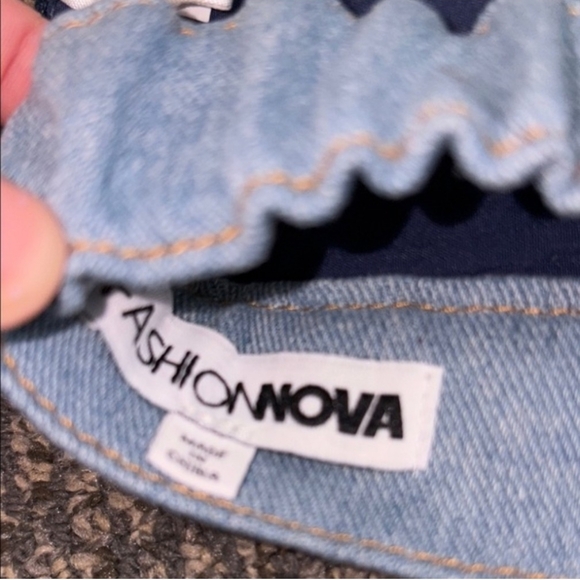 Denim Blue Crop Top - Picture 4 of 6